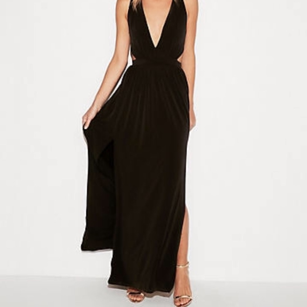 Express Plunging Vneck Maxi Dress